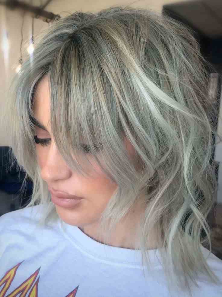 Ash Blonde Balayage with Shaggy Wolf Cut