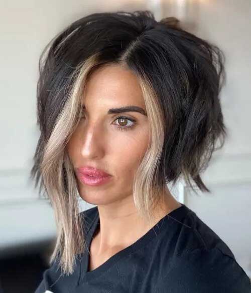 Asymmetrical Fluffy Bob