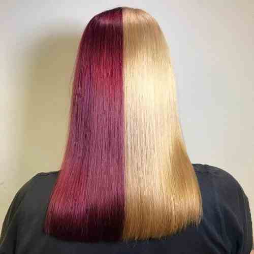 Blonde and Red Two-Tone Weave