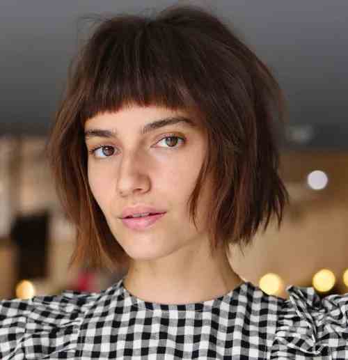 Blunt Bangs Short Wolf Cut