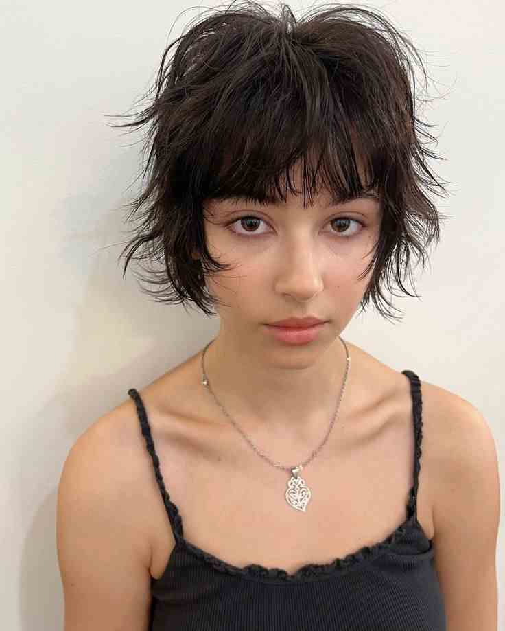 Bob Wolf Cut with Subtle Curls