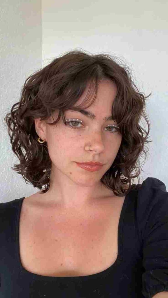 Curled Ends Short Wolf Cut