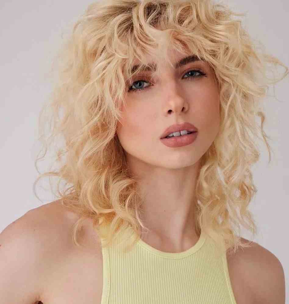 Curly Bob Wolf Cut