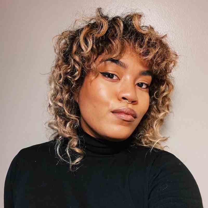 Curly Short Wolf Cut