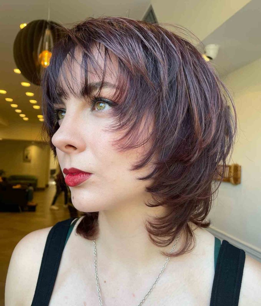 Layered Short Wolf Cut with Fringe