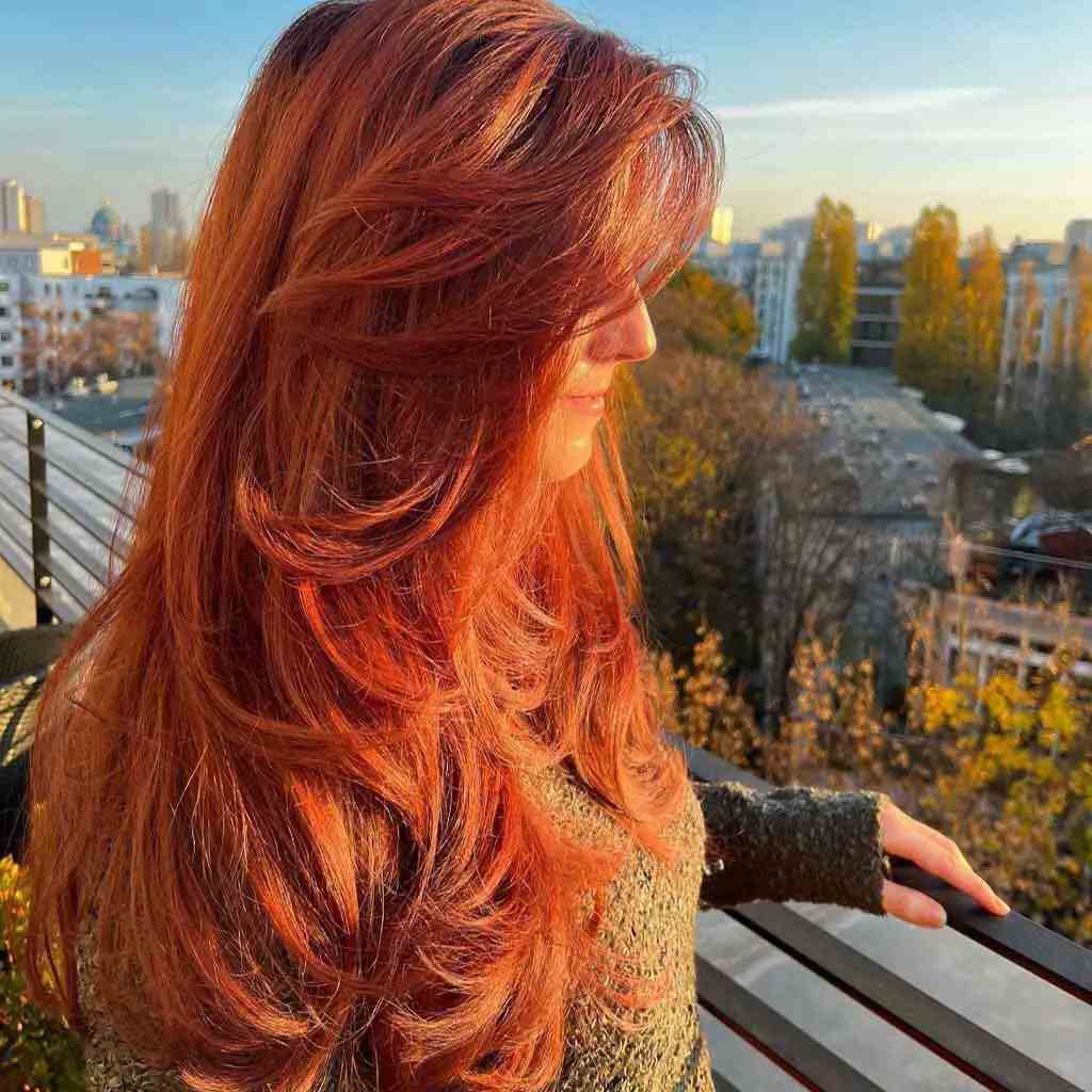 Long Hair Ginger Wolf Cut