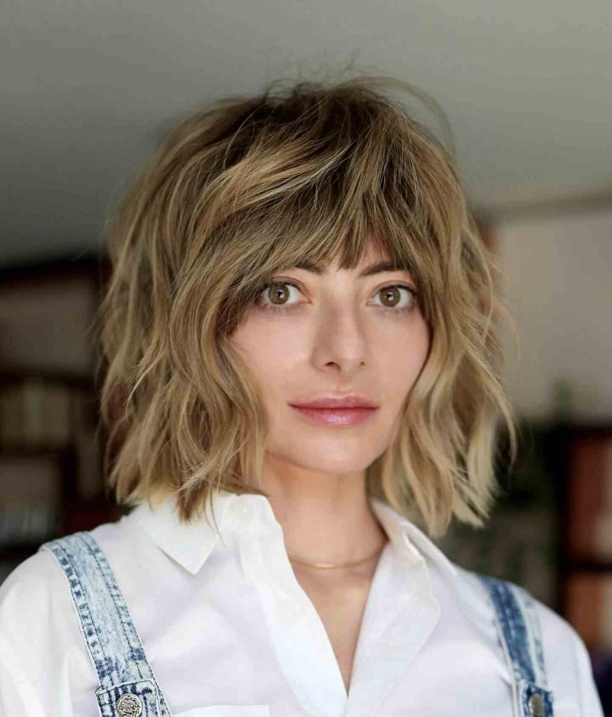 Messy Short Wolf Cut with Highlights