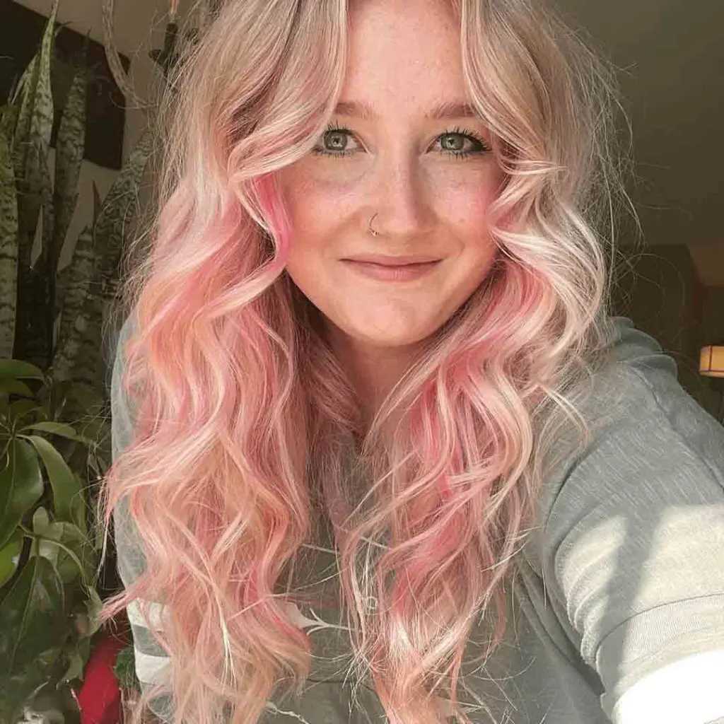 Peony Pink Wolf Cut with Long, Sweeping Layers