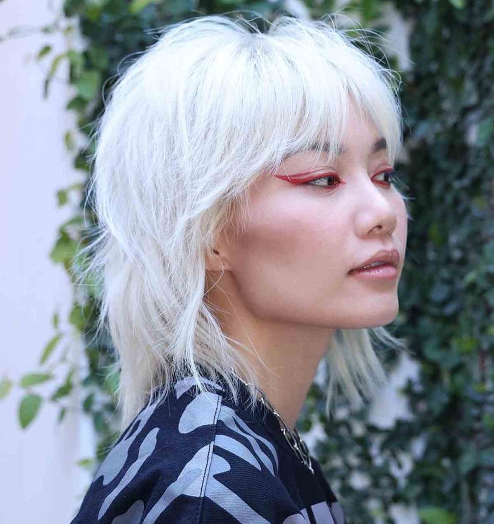 Platinum Short Wolf Cut