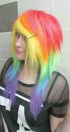 Rainbow Emo Hair