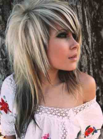 Shaggy Emo Hair with Highlights and Layers