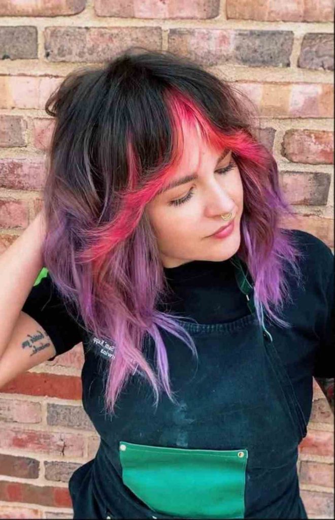 Shaggy Layers with Pink and Black