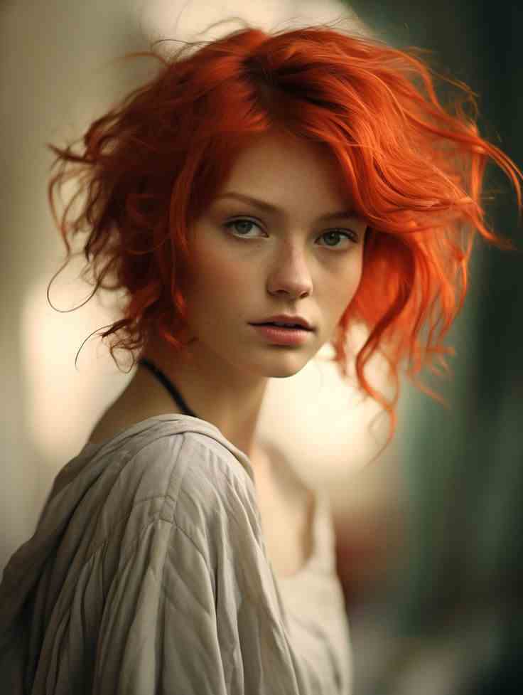 Short Ginger Wolf Cut
