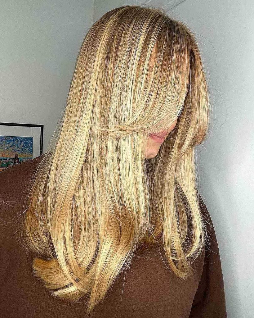 Sleek Blonde Wolf Cut with Long Layers