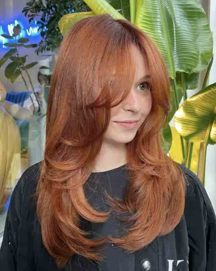 Soft Layered Ginger Wolf Cut