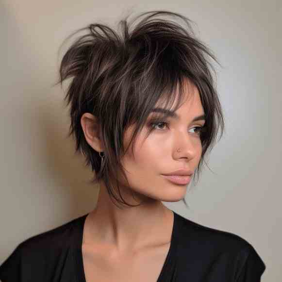 Textured Pixie Wolf Cut