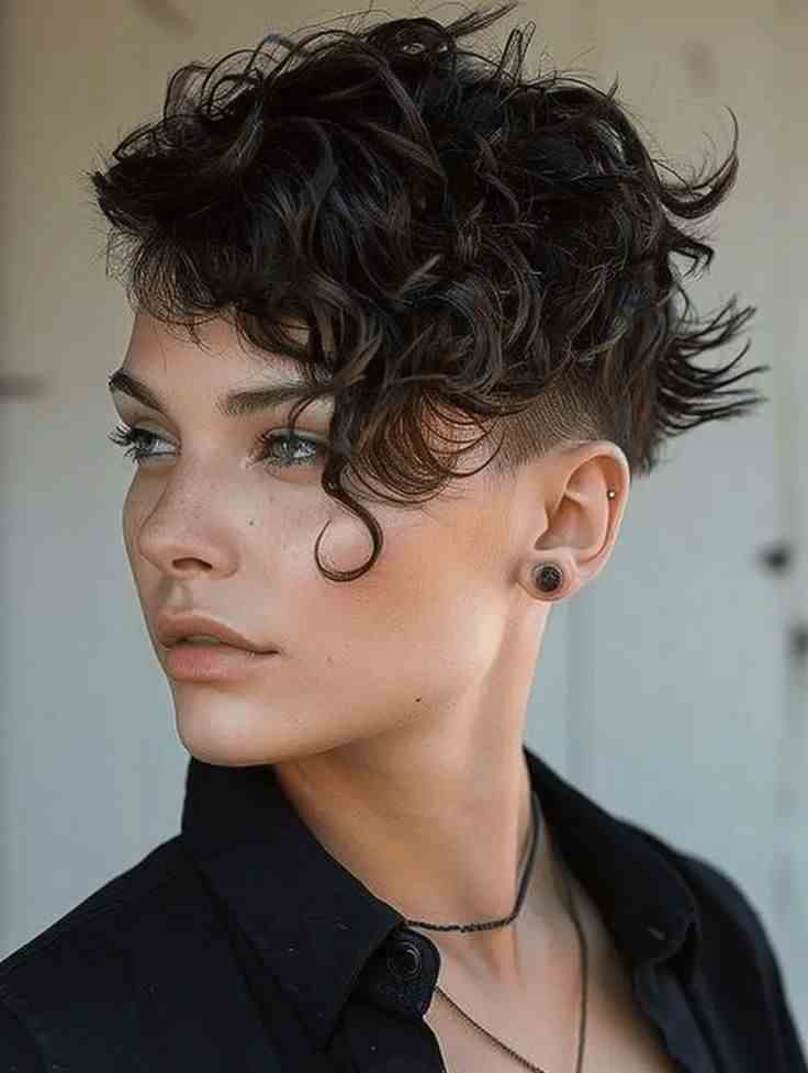 Undercut Short Wolf Cut