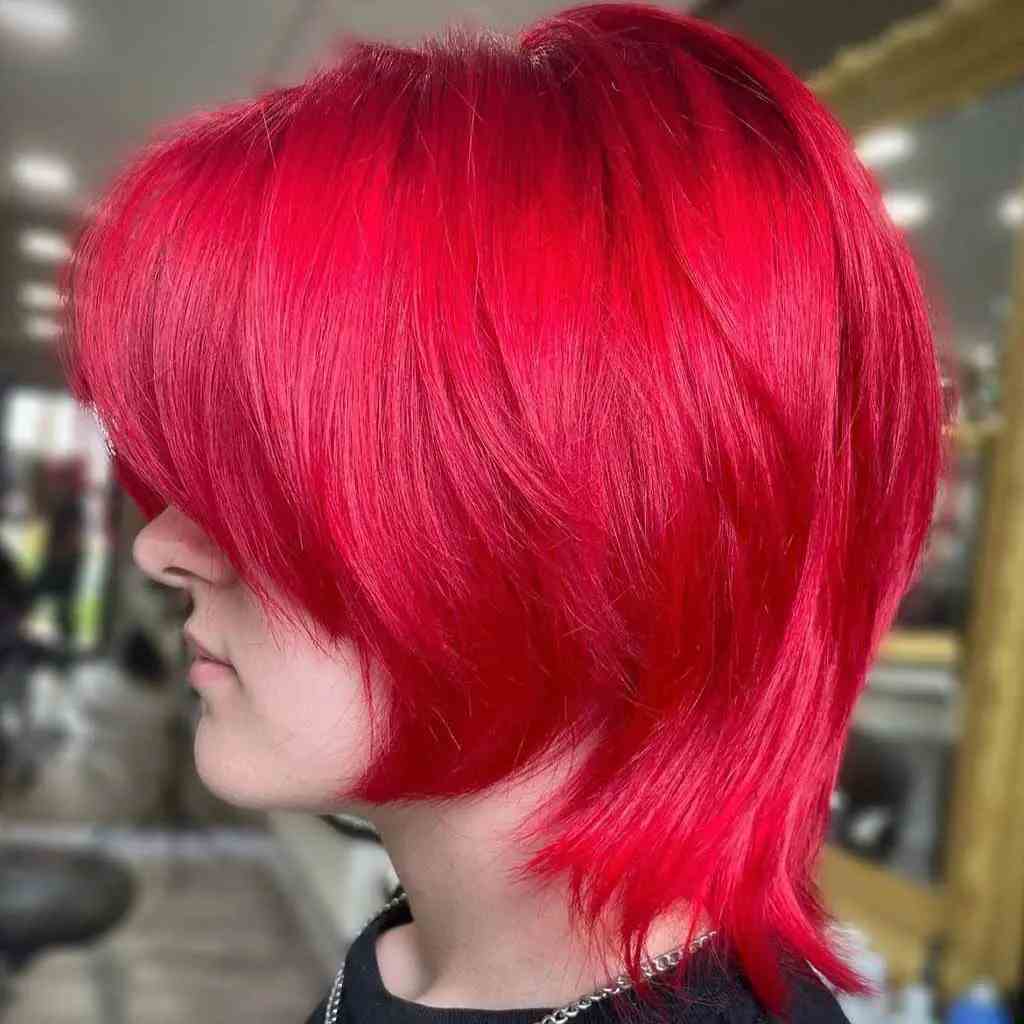 Vibrant Auburn Short Wolf Cut