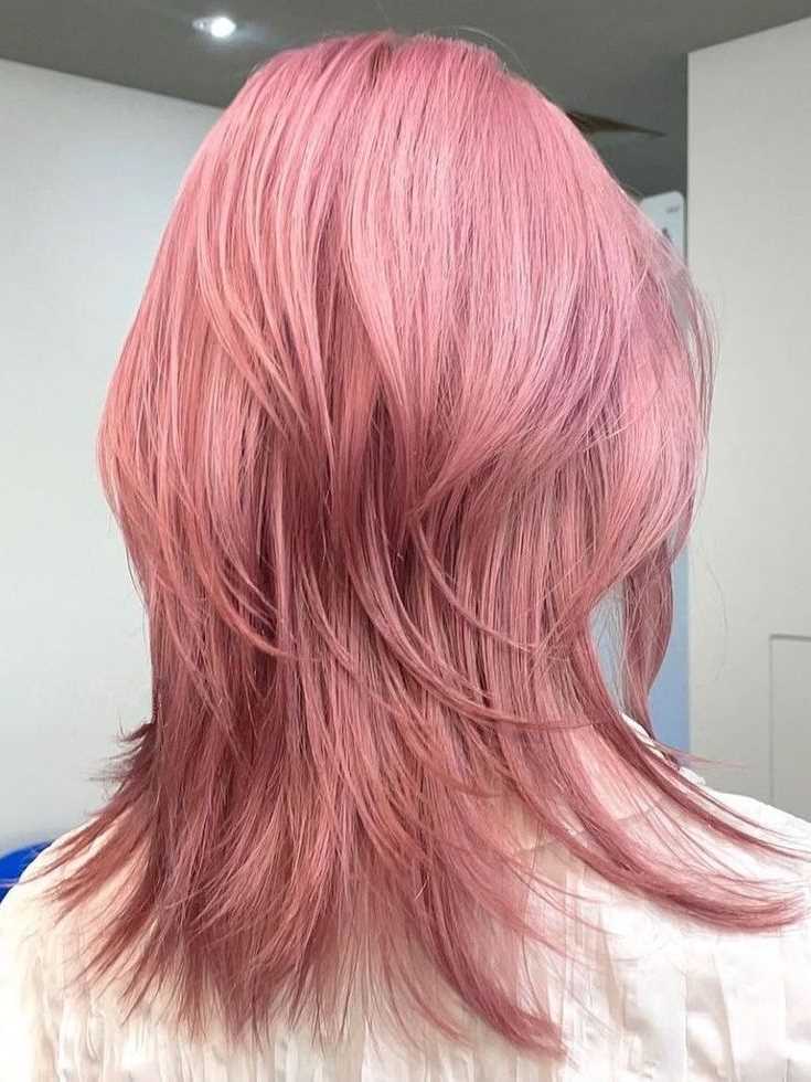 Vintage Pink Wolf Cut with Feathered Layers