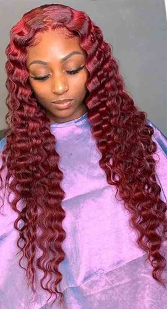 Wine Red Twist-Out Weave