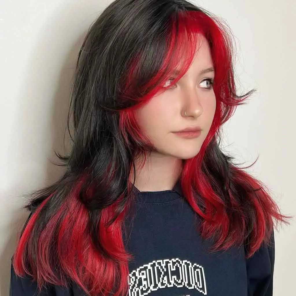 Wolf Cut with Fluffy Highlights or Bold Color