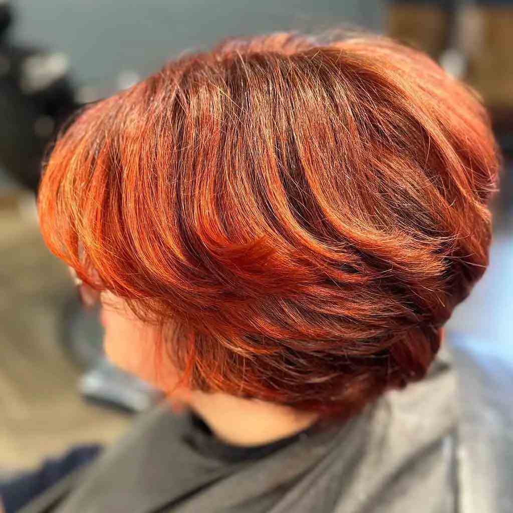 Wolf Cut with Ginger Highlights