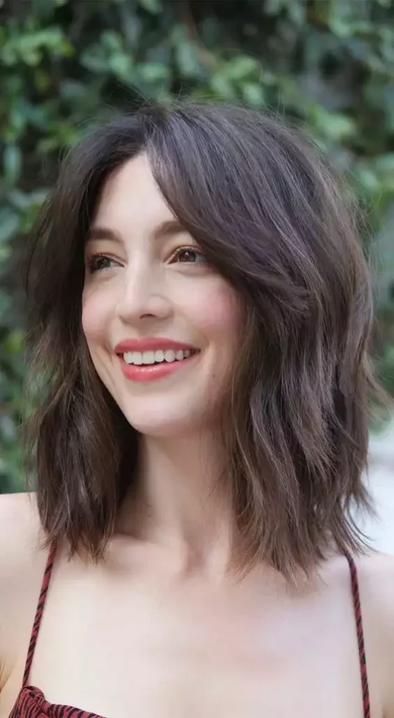 Curtain Bangs with Lob