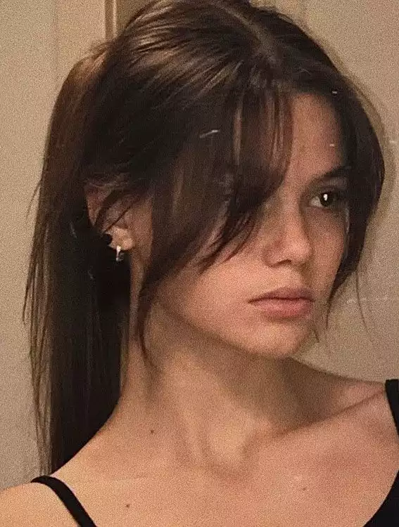 Curtain Bangs with Ponytail
