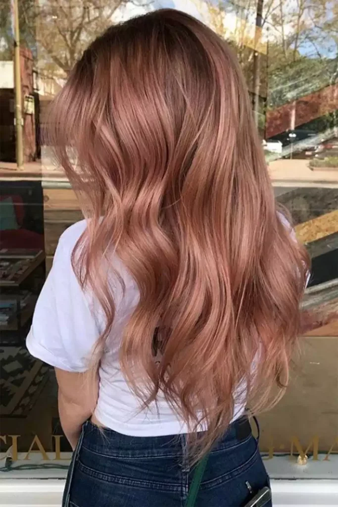 Light Brown with Rose Gold Tints