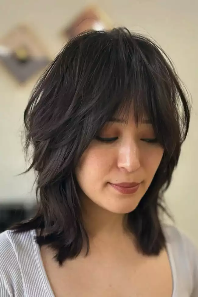 Shoulder-Length Shag Layers